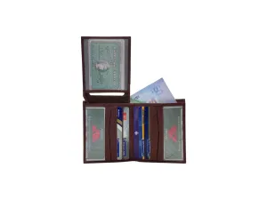 Top Grain Slim & Compact Leather  Billfold Wallet # 981