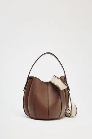 Topstitch bucket bag