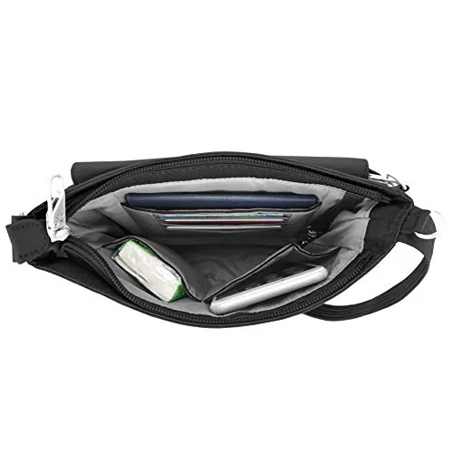 Travelon Anti-Theft Classic Mini Shoulder Bag, Black (Black) - 42459 500