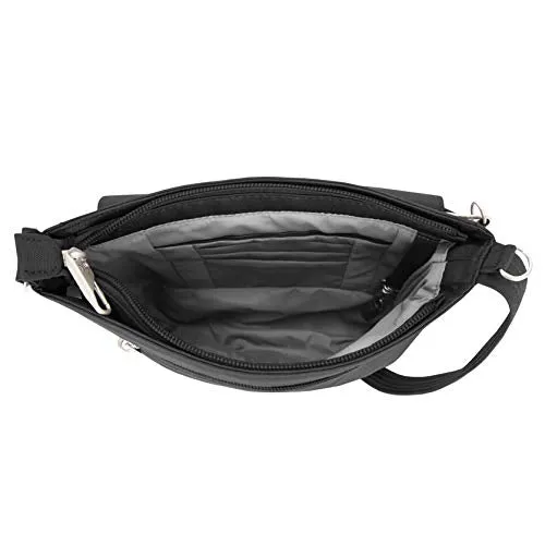 Travelon Anti-Theft Classic Mini Shoulder Bag, Black (Black) - 42459 500