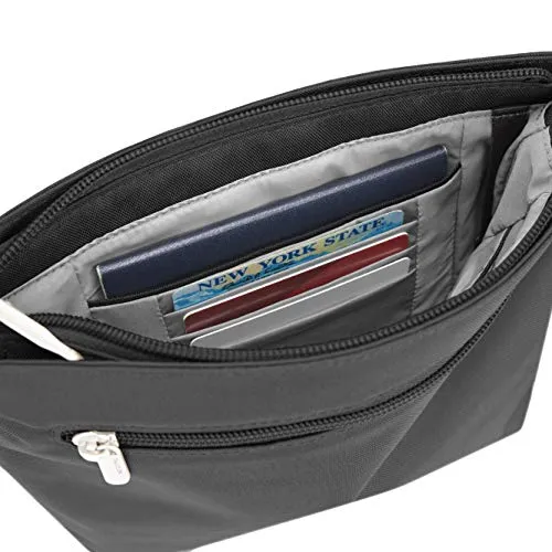 Travelon Anti-Theft Classic Mini Shoulder Bag, Black (Black) - 42459 500