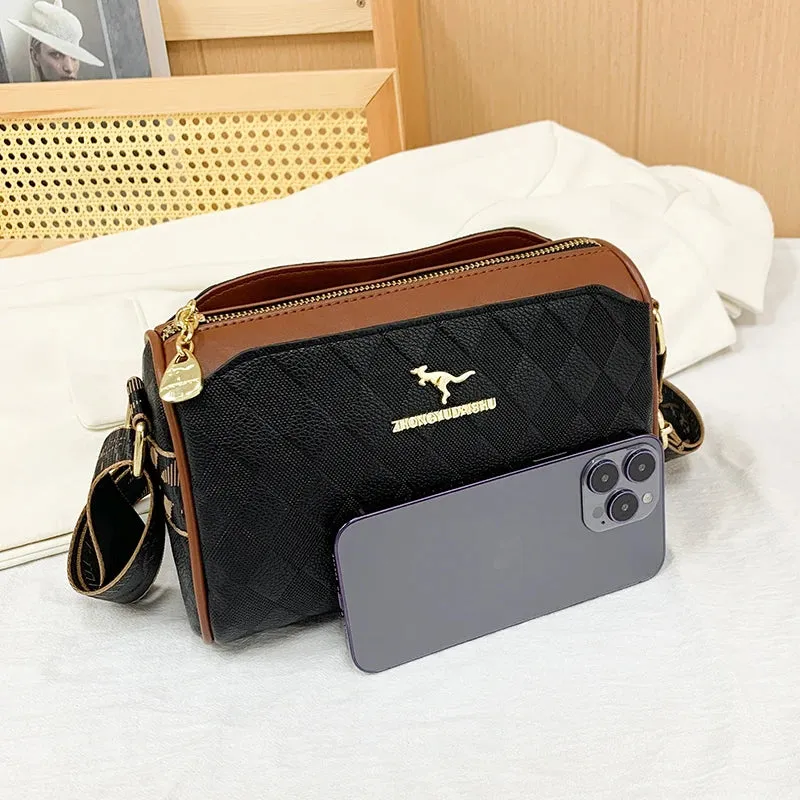 Trendy Checkered Luxury Women’s Messenger Bag