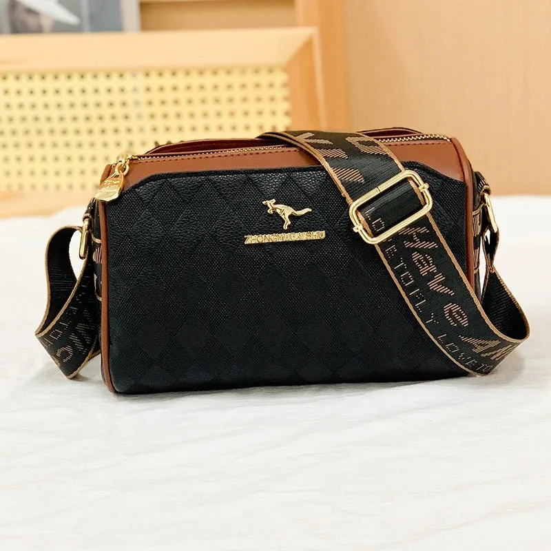 Trendy Checkered Luxury Women’s Messenger Bag