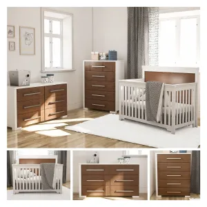Trio collection joanna walnut and white