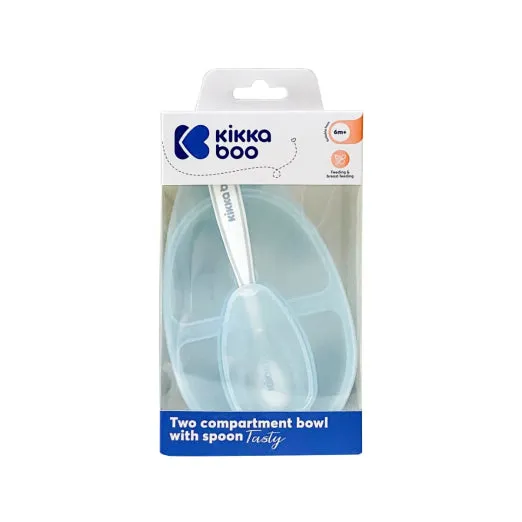 Two compartment bowl with spoon Tasty