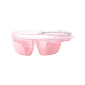 Two compartment bowl with spoon Tasty