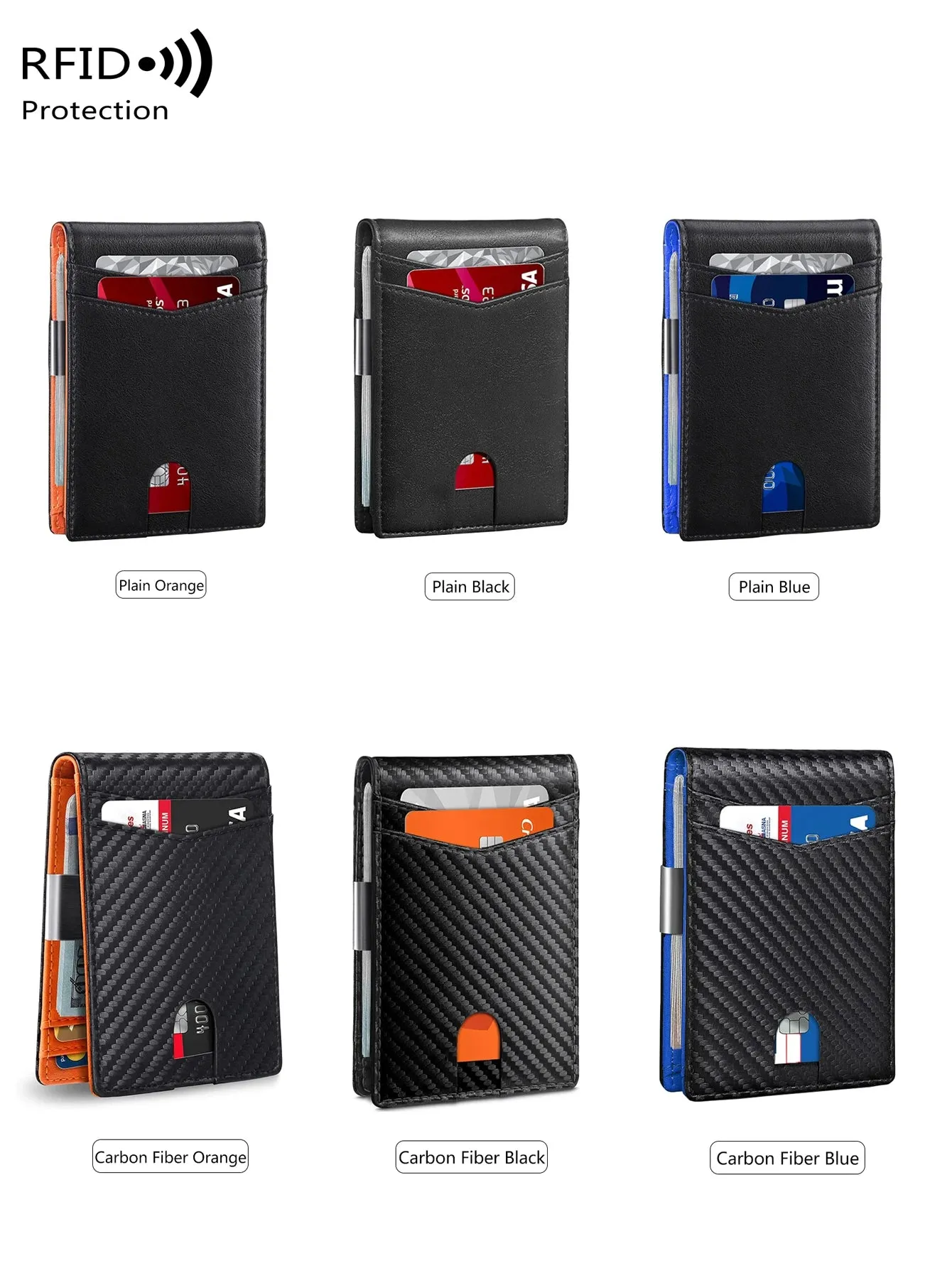 Ultra-thin RFID Blocking Men's Wallet 12-Card Minimalist Portable Holder