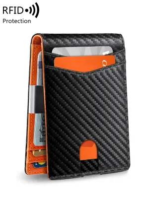 Ultra-thin RFID Blocking Men's Wallet 12-Card Minimalist Portable Holder