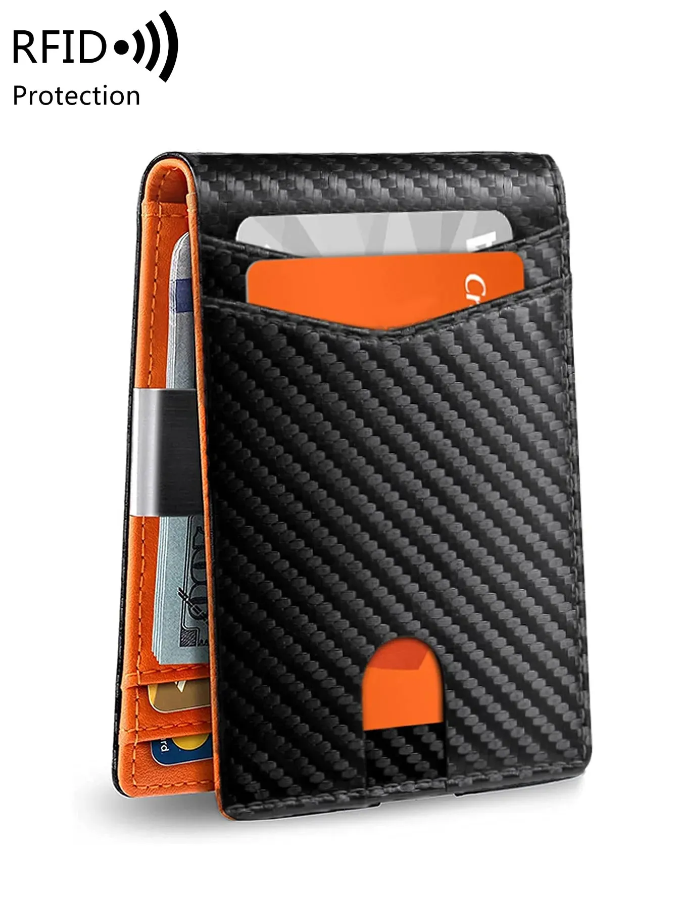 Ultra-thin RFID Blocking Men's Wallet 12-Card Minimalist Portable Holder
