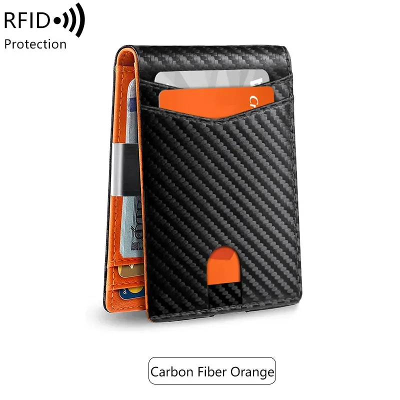 Ultra-thin RFID Blocking Men's Wallet 12-Card Minimalist Portable Holder