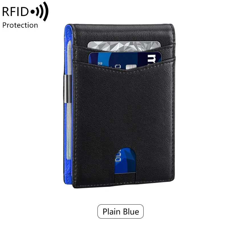 Ultra-thin RFID Blocking Men's Wallet 12-Card Minimalist Portable Holder