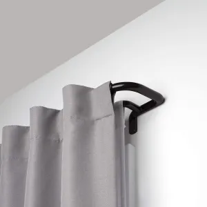 Umbra Twilight Double Black Out Window Curtain Rod – Wrap Around Adjustable Double Curtain Rod for Blackout Curtains, 88” - 144", Dark Bronze!