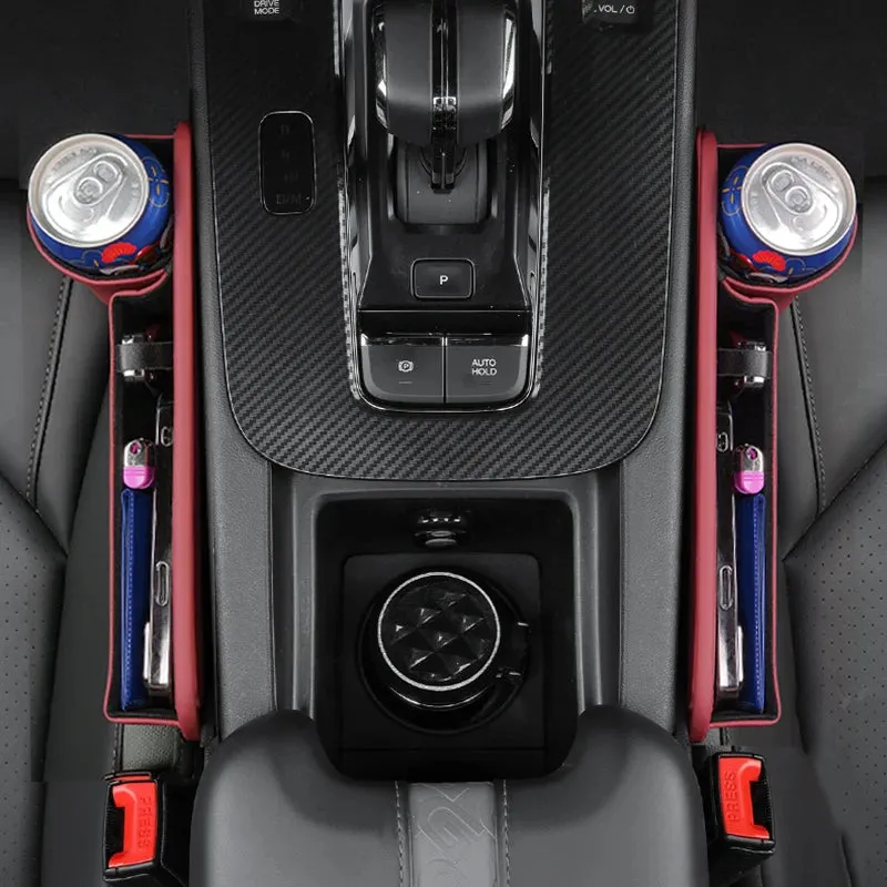 Universal 2in1 Car Seat Gap Filler Organizer with Cup Holder