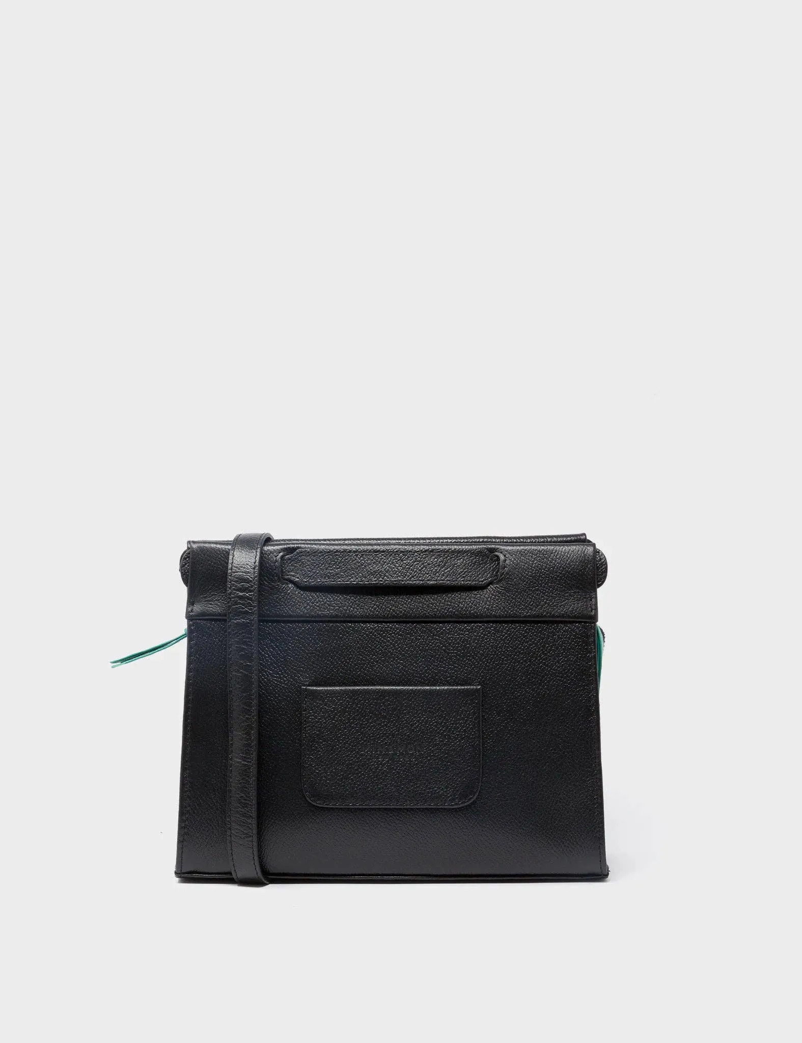 Vali Crossbody Small Black Leather Bag - Pigeonista