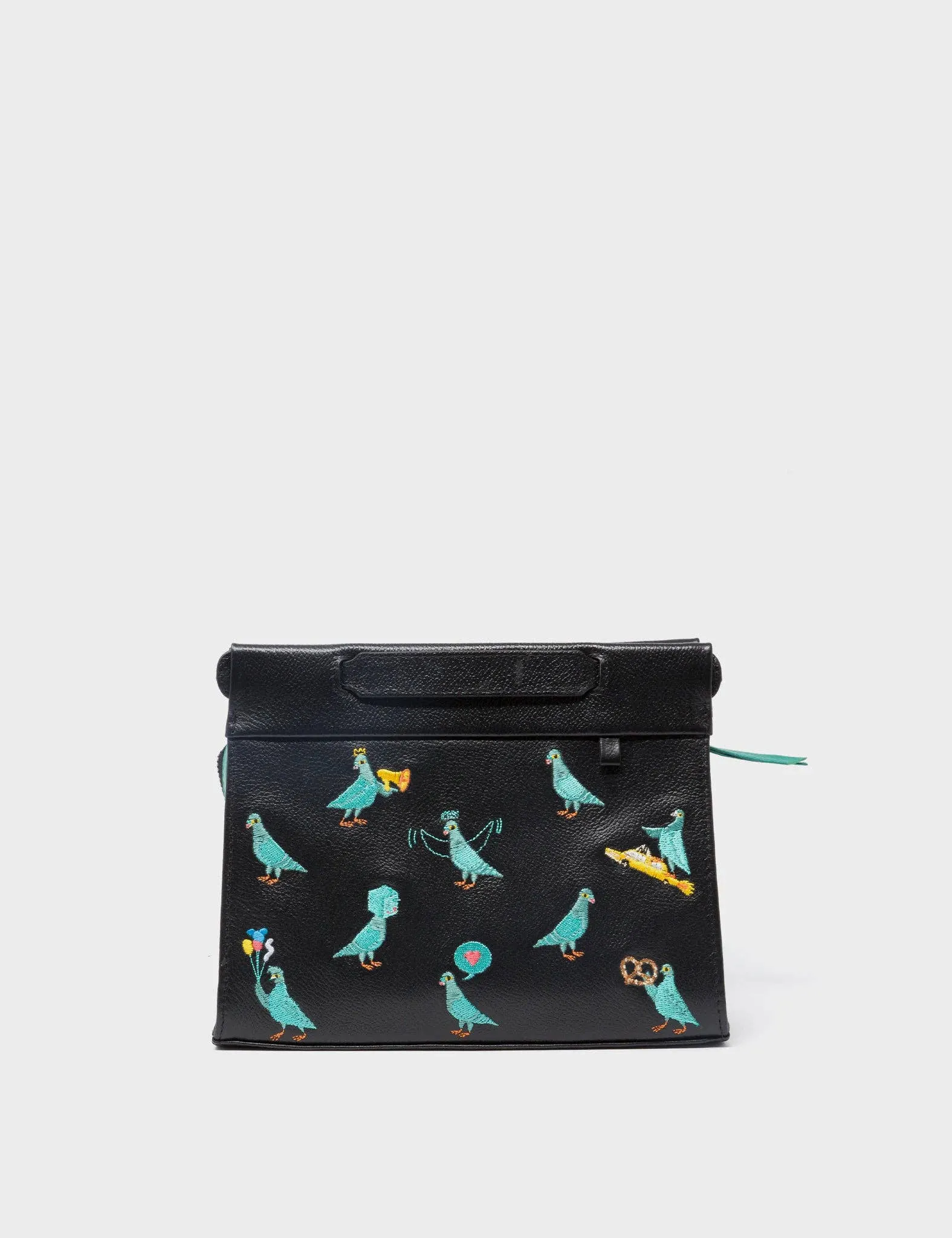 Vali Crossbody Small Black Leather Bag - Pigeonista