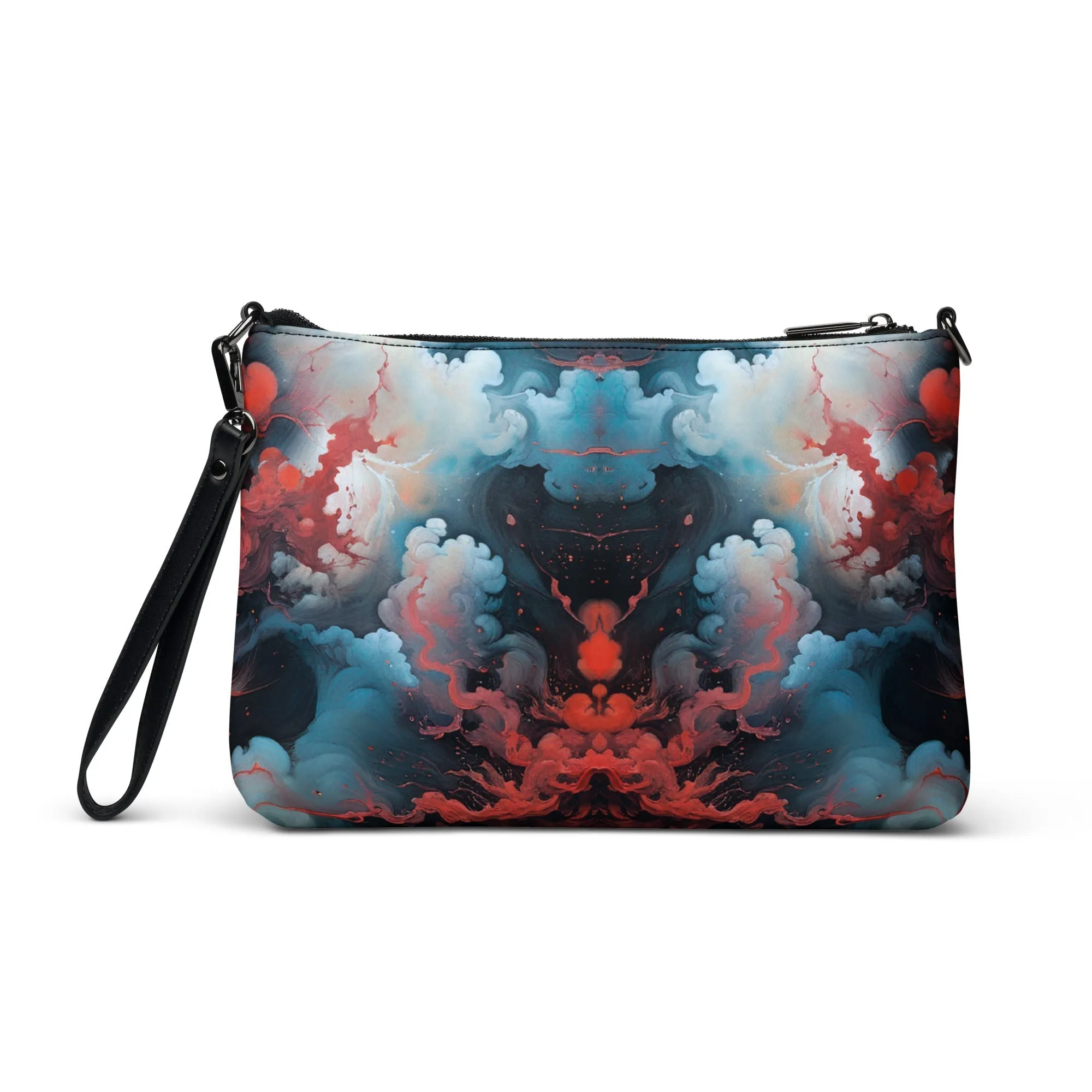 Versatile Crossbody Bag Ethereal Crimson Flow - Light