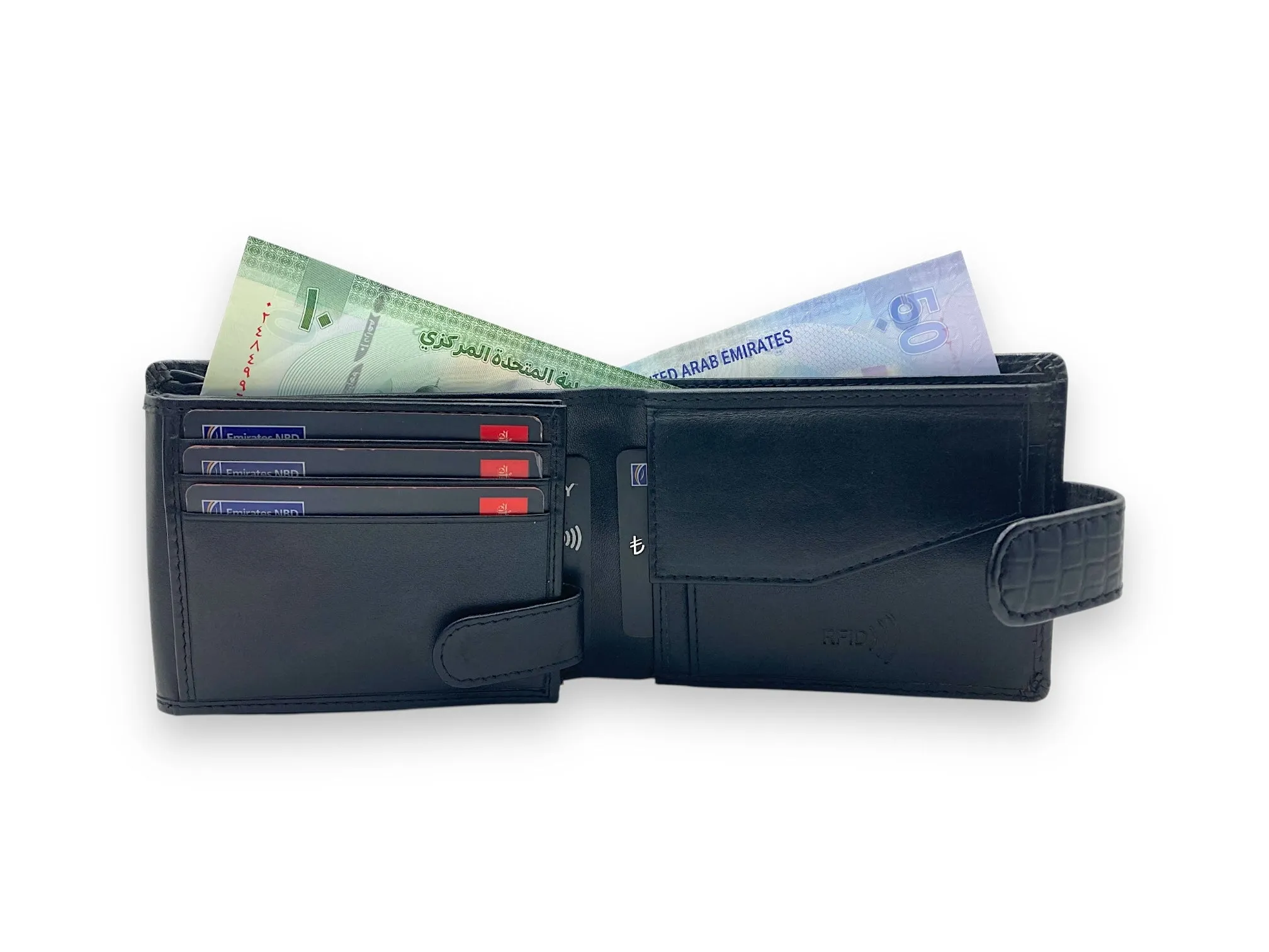 VIP - RFID Multiple Card & Coin, Men's Bifold Wallet, Inside Zip # 1013CPL