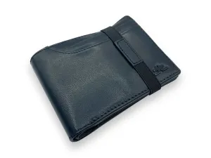VIP - RFID Multiple Card & Coin, Men's Bifold Wallet With Elastic Lock, Inside Zip # 1244 Elastic