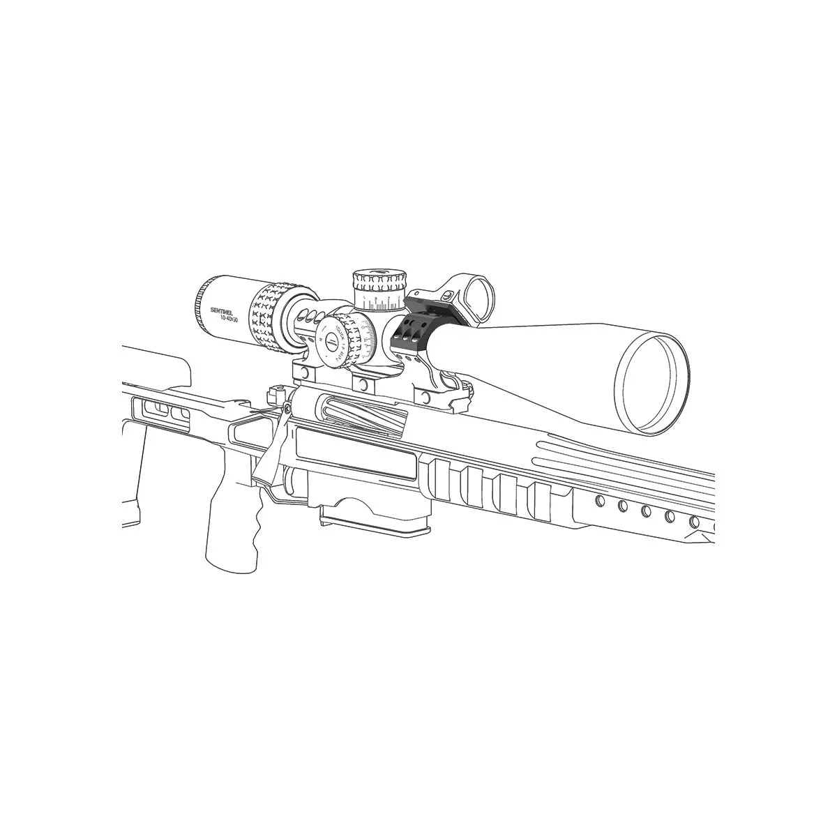 VO Mounting Kit for Red Dot Sight on 30mm X-ACCU Rings (6 screws)  - Black