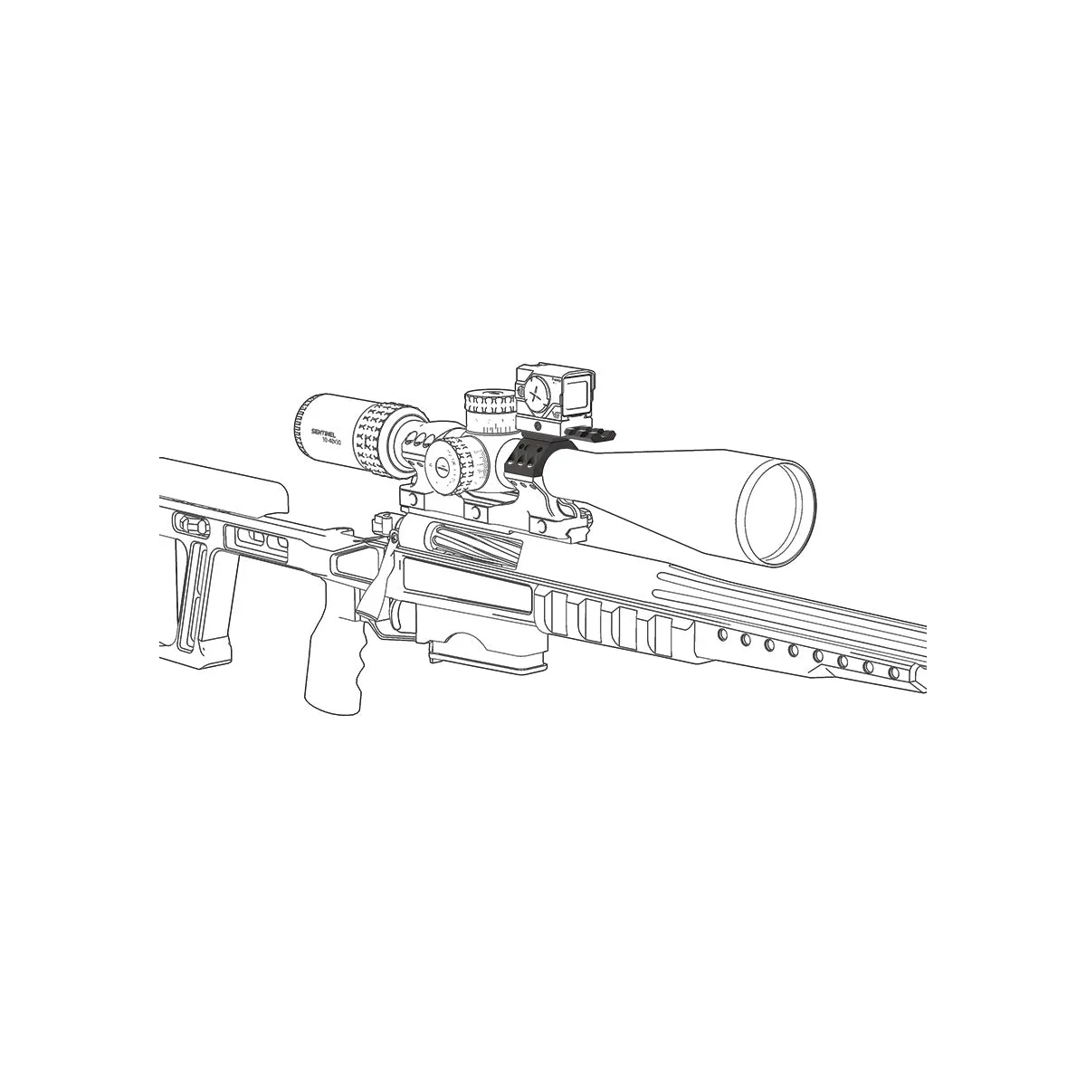 VO Mounting Kit for Red Dot Sight on 30mm X-ACCU Rings (6 screws)  - Black