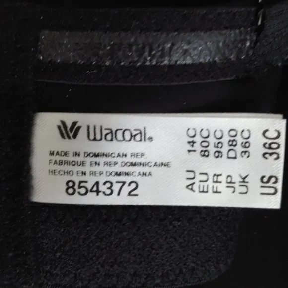 Wacoal Staying Power Wire Free Strapless Bra Black STYLE 854372 Size 36C