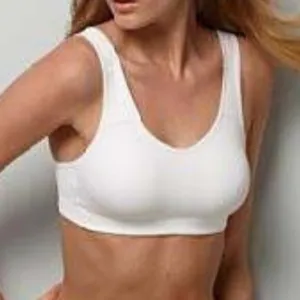 Wacoal White Soft Cup Sports Bra No Wire Adjustable Back Straps 852170 New