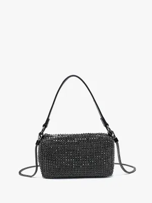 Waylay Rhinestone Satchel/Crossbody w/ Chain