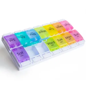 Weekly Pill Organizer and Medicine Reminder