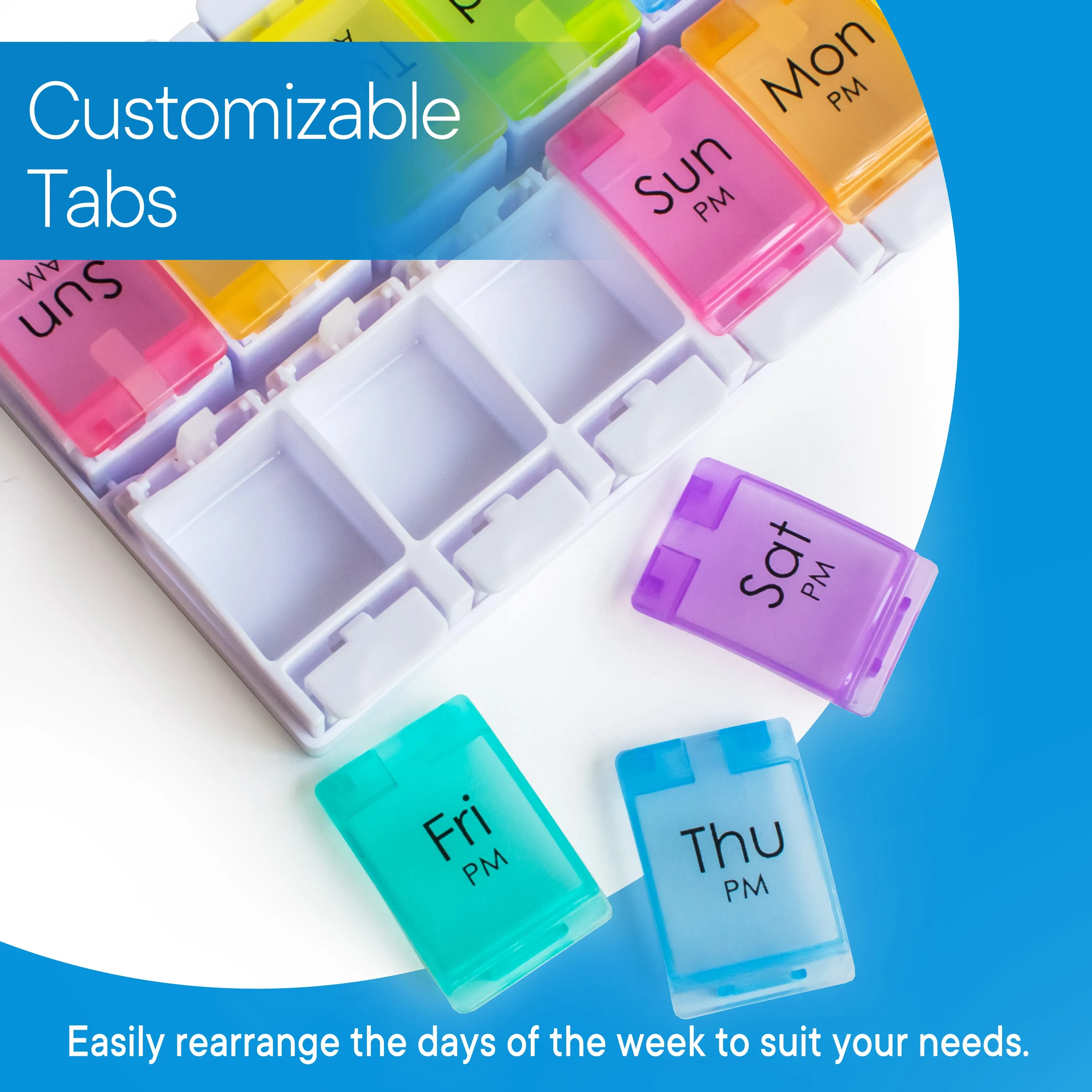 Weekly Pill Organizer and Medicine Reminder