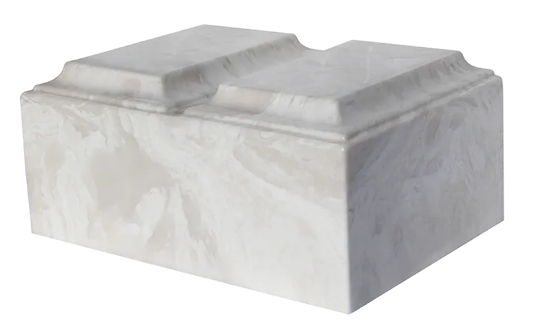 White Carrera Companion Tuscany Cultured Marble Urn