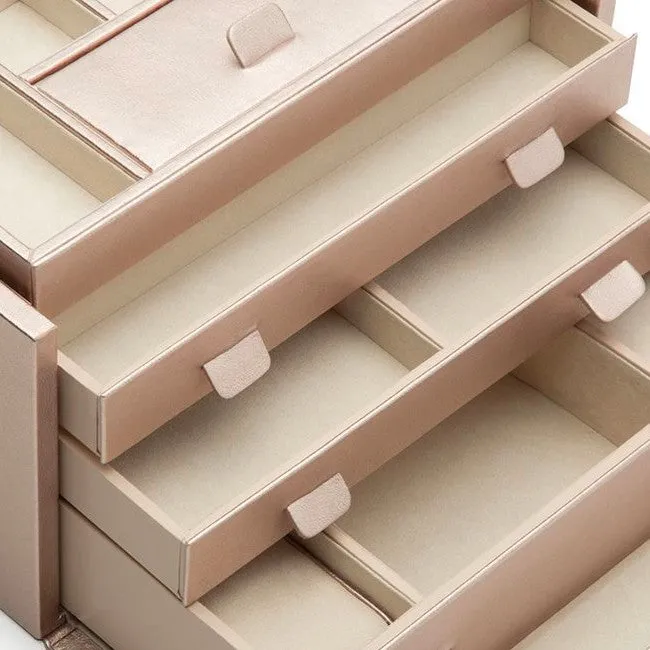 WOLF Palermo Large Jewelry Box in Rose Gold