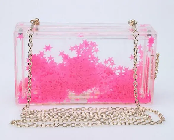 Women Evening Bags Acrylic Transparent Day Clutch Female Handbags Purse Luxury Brand Ladies Messenger Shoulder Crossbody Box Bag