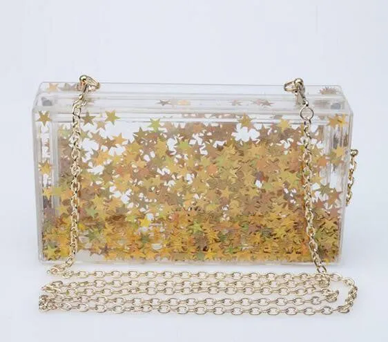 Women Evening Bags Acrylic Transparent Day Clutch Female Handbags Purse Luxury Brand Ladies Messenger Shoulder Crossbody Box Bag