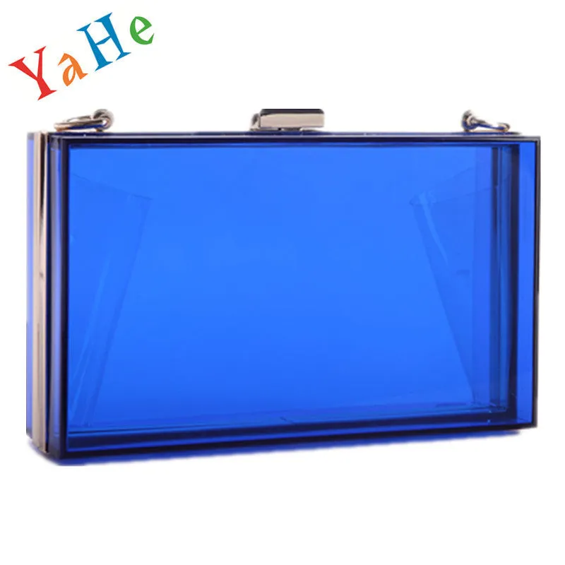 Women Evening Bags Acrylic Transparent Day Clutch Female Handbags Purse Luxury Brand Ladies Messenger Shoulder Crossbody Box Bag