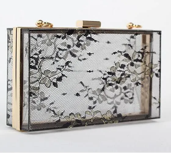 Women Evening Bags Acrylic Transparent Day Clutch Female Handbags Purse Luxury Brand Ladies Messenger Shoulder Crossbody Box Bag