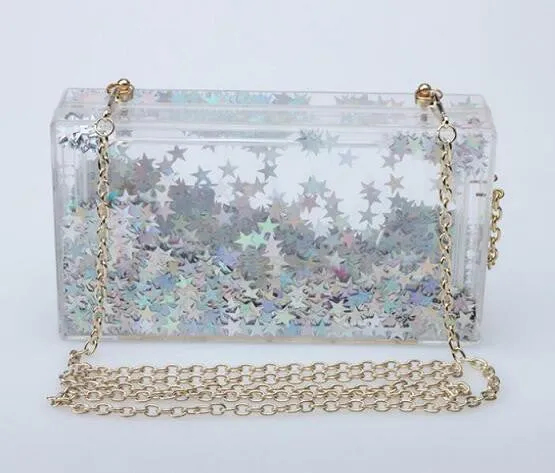 Women Evening Bags Acrylic Transparent Day Clutch Female Handbags Purse Luxury Brand Ladies Messenger Shoulder Crossbody Box Bag