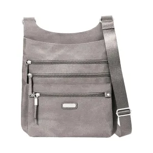 Women's Baggallini Around Town Bagg with RFID Phone Wristlet Sterling Shimmer Nylon