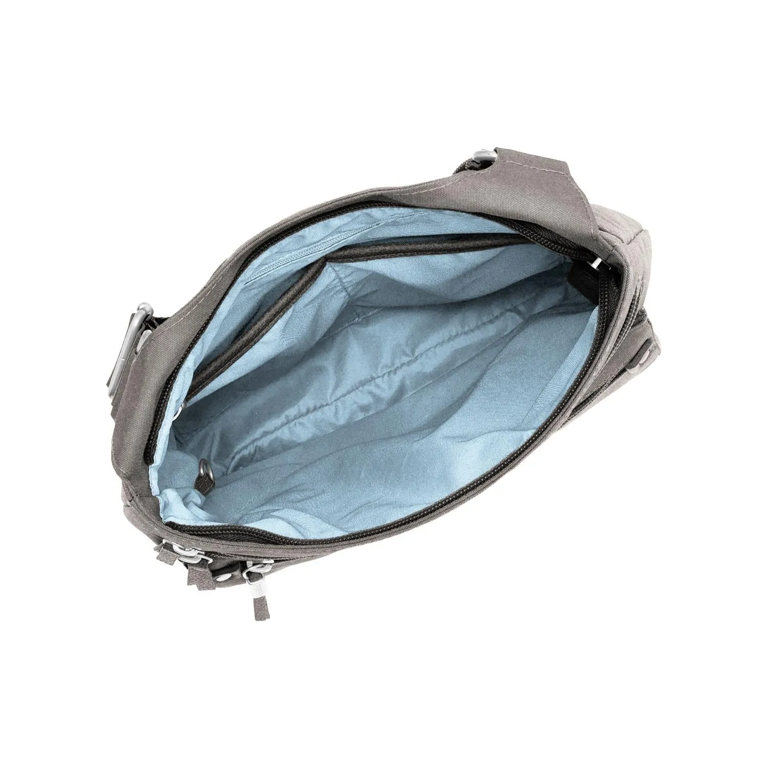Women's Baggallini Around Town Bagg with RFID Phone Wristlet Sterling Shimmer Nylon