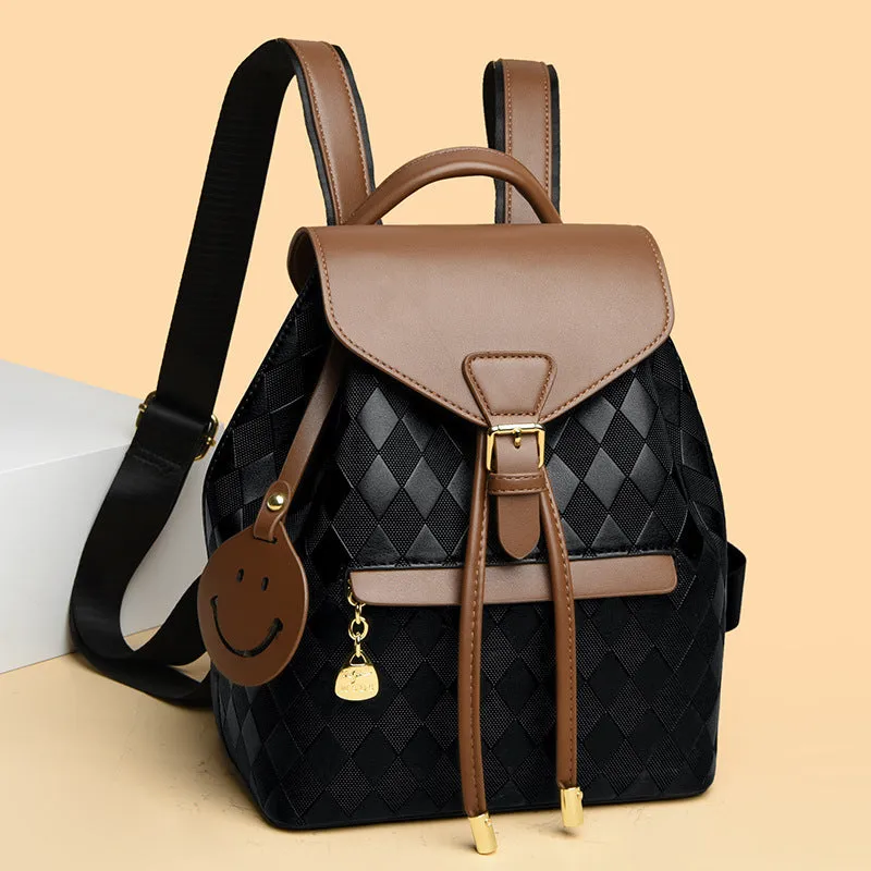 Women's Innovative Unique Lightweight Plaid Commuter Backpacks