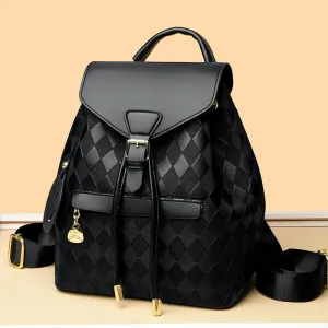 Women's Innovative Unique Lightweight Plaid Commuter Backpacks