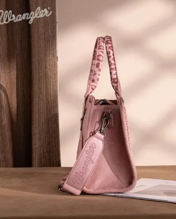 Wrangler Leopard Print Concealed Carry Tote/Crossbody