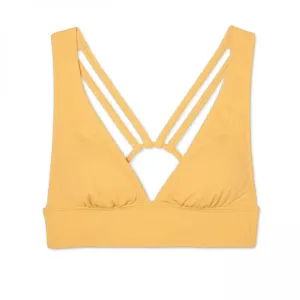 Xhilaration Women's Ribbed Texture High Triangle Bikini Top