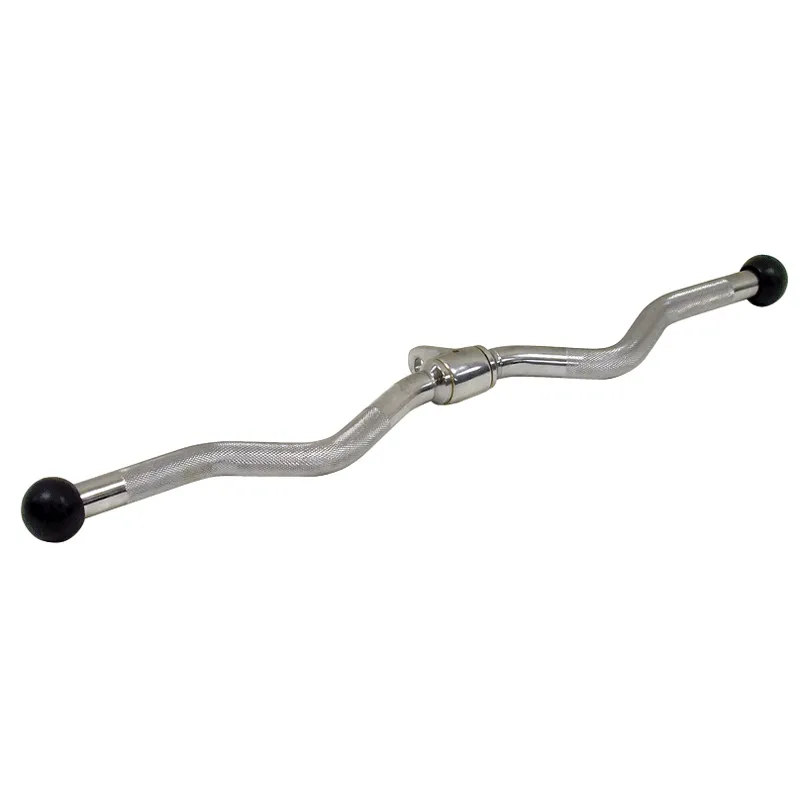 York Barbell | Solid Steel Revolving Curl Bar (Swivel) - 28"